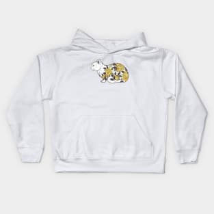 Cat in Yellow Roses Tattoo Kids Hoodie